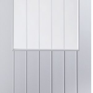 Internal White Primed Newark (VERTICAL ETCHED CLEAR GLASS) Woodgrain Door